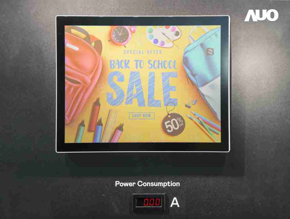 森林舞会展示胆固醇液晶超低耗能户外全彩显示器，，ChLC（胆固醇液晶）以双稳态技术使静态显示零功耗，，，，具省电、、、高彩度、、、环保的特性，，还整合软硬件系统解决方案，，，，可透过单一云端平台管理