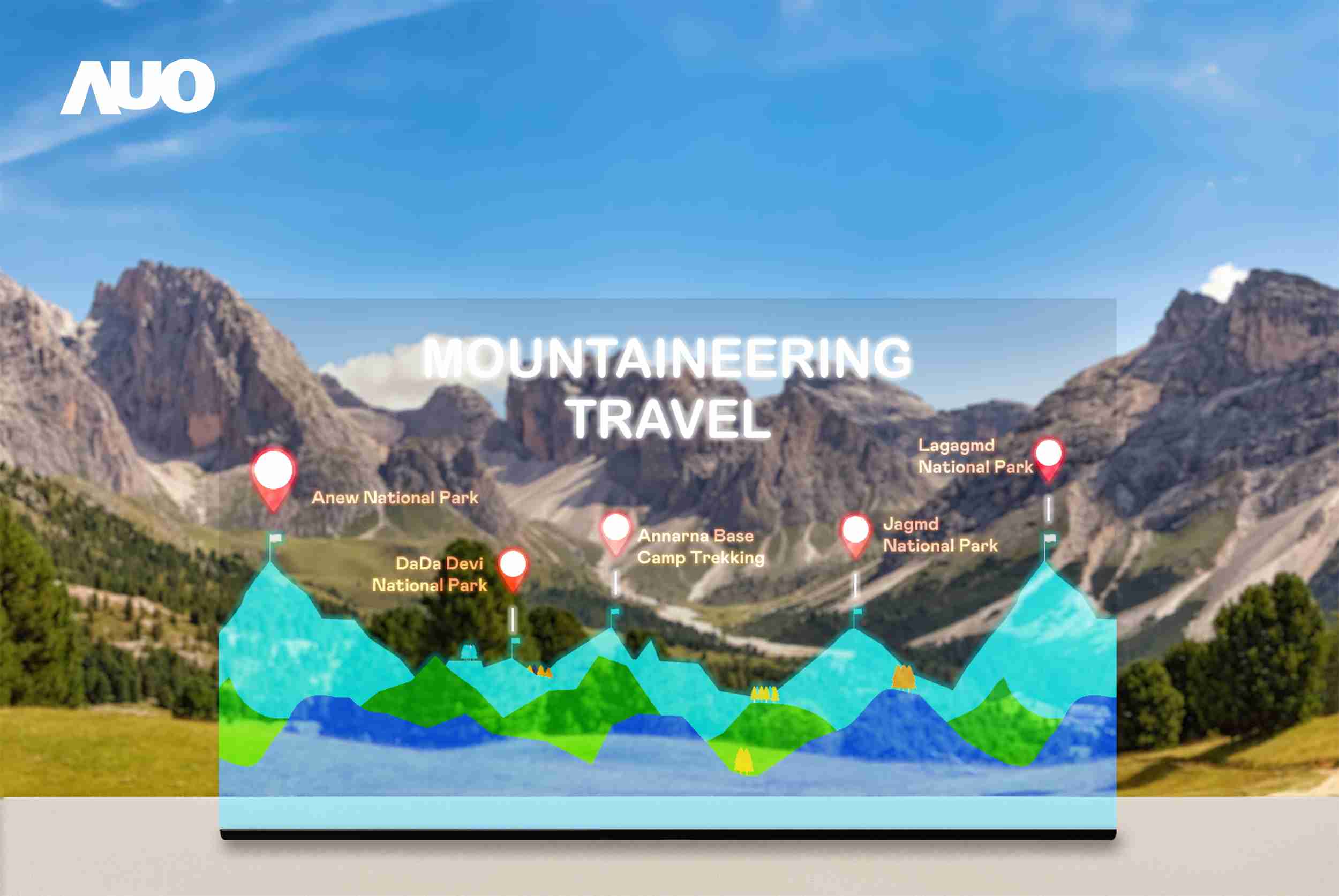 森林舞会展示全球单片尺寸最大(*)42吋透明Micro LED显示器拼接而成的〝64吋透明Micro LED显示器〞，，，具备高透明度、、、、1,000 nits高亮度、、广色域、、采用三边无边框的无缝拼接等多重特色，，，，呈现超高清、、、、细腻画质而不遮挡后方视觉，，，满足层峰需求，，，，可广泛运用于零售、、、艺术展览或商业空间等场域