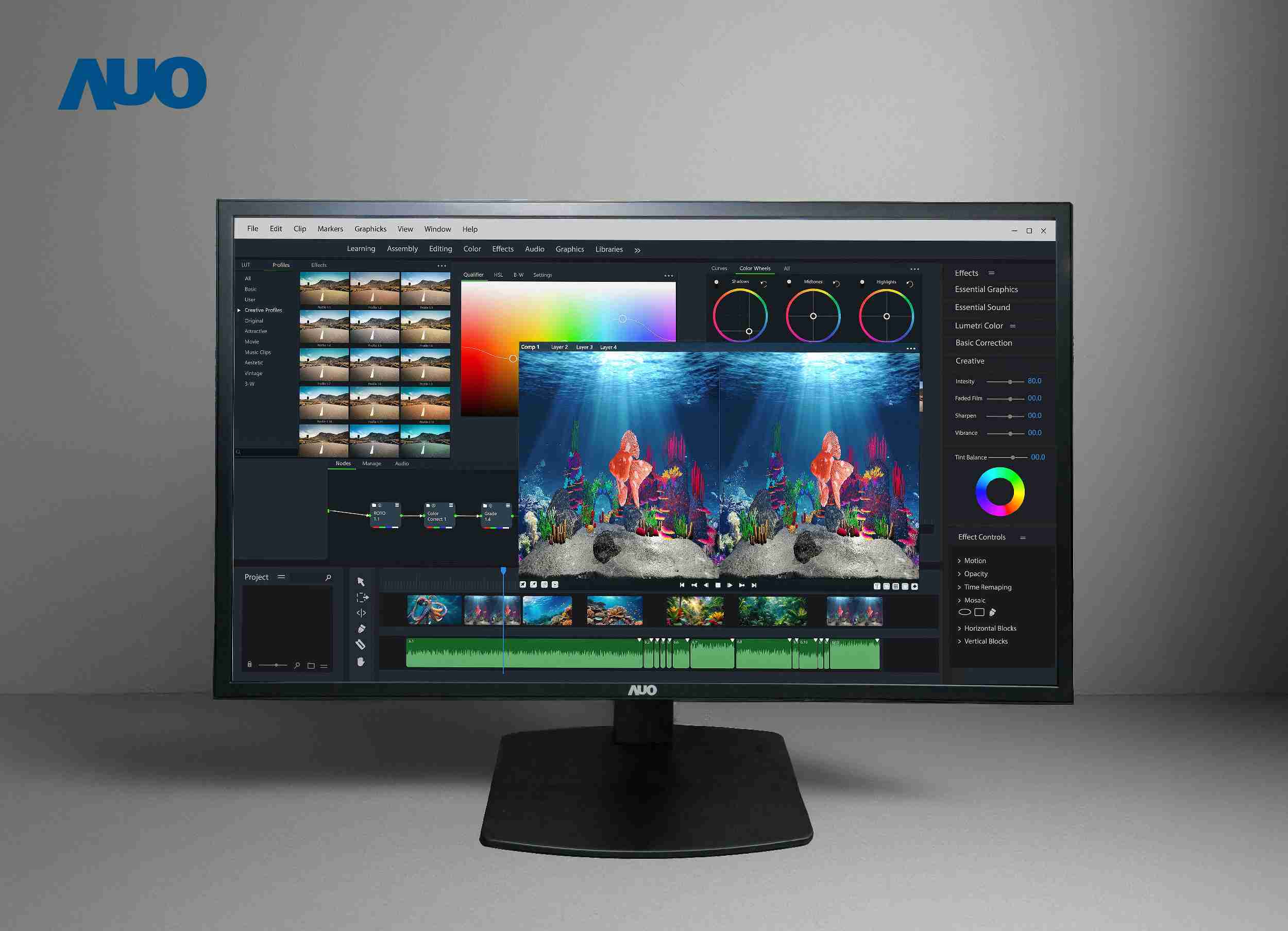 森林舞会开发32吋2D/3D专业桌上型显示器，，，，拥有8K4K超高分辨率，，，并以低串扰算法优化3D显示效果，，搭载自动眼球追踪功能，，，能实时调整3D图像，，进行实时2D与3D无缝共存窗口，，，，提供图像设计工作者突破二维接口的崭新工作氛围与效率